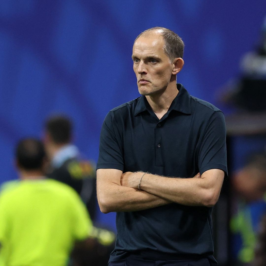 El seleccionador inglés, Thomas Tuchel, luce abatido. Foto: Reuters